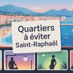 carte stylisée quartier a eviter saint-raphaël