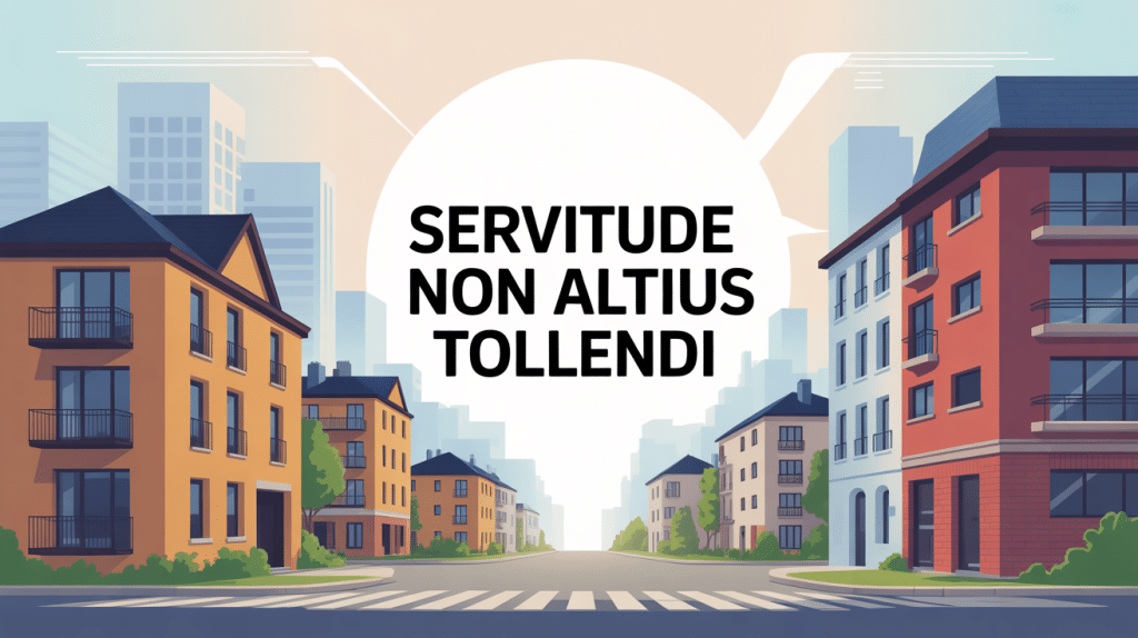 illustration servitude non altius tollendi limite hauteur quartier