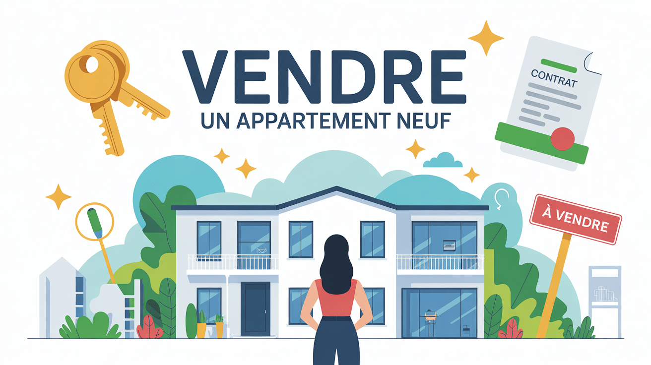 illustration vente appartement neuf clés contrat