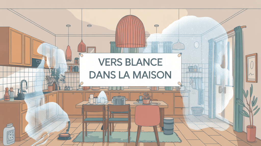 illustration solutions vers blanc maison zones touchées
