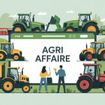 agri affaire plateforme d'achat vente matériel agricole illustration