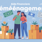 illustration aide financière pour un déménagement famille et organismes