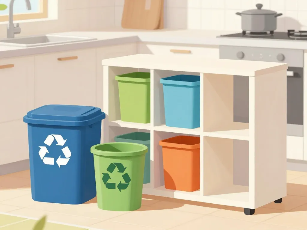 Différents bacs de tri adaptés aux tailles de logement