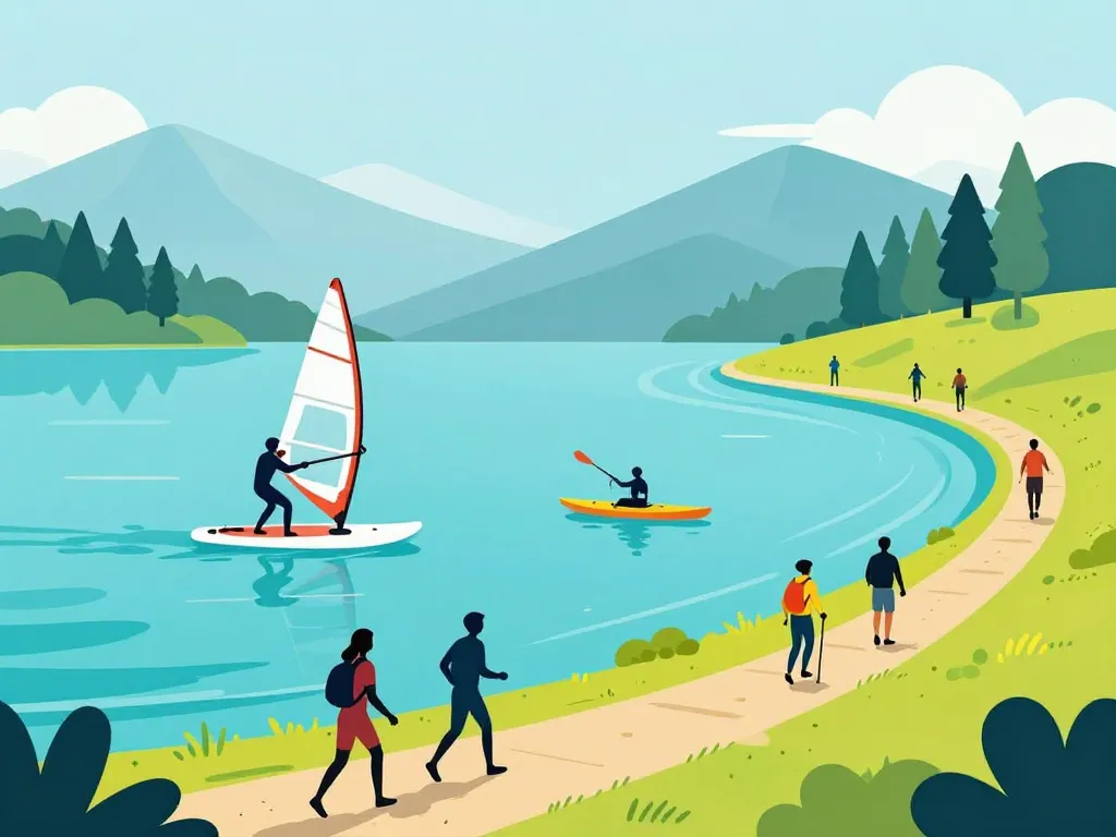 Activités nautiques et sentiers au barrage de Serre Ponçon