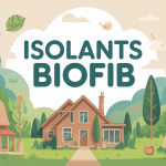Illustration univers des isolants biofib dans une maison écologique