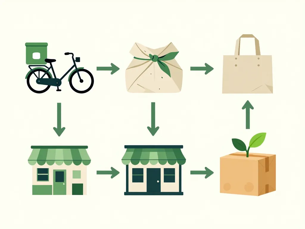 Cadeau ecologique schema limiter empreinte emballage livraison