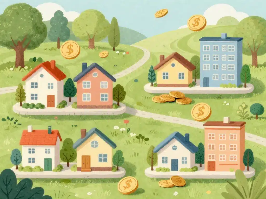 Scène symbolique caen quartier immobilier vie