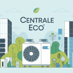 centrale eco dans un bâtiment moderne vecteur