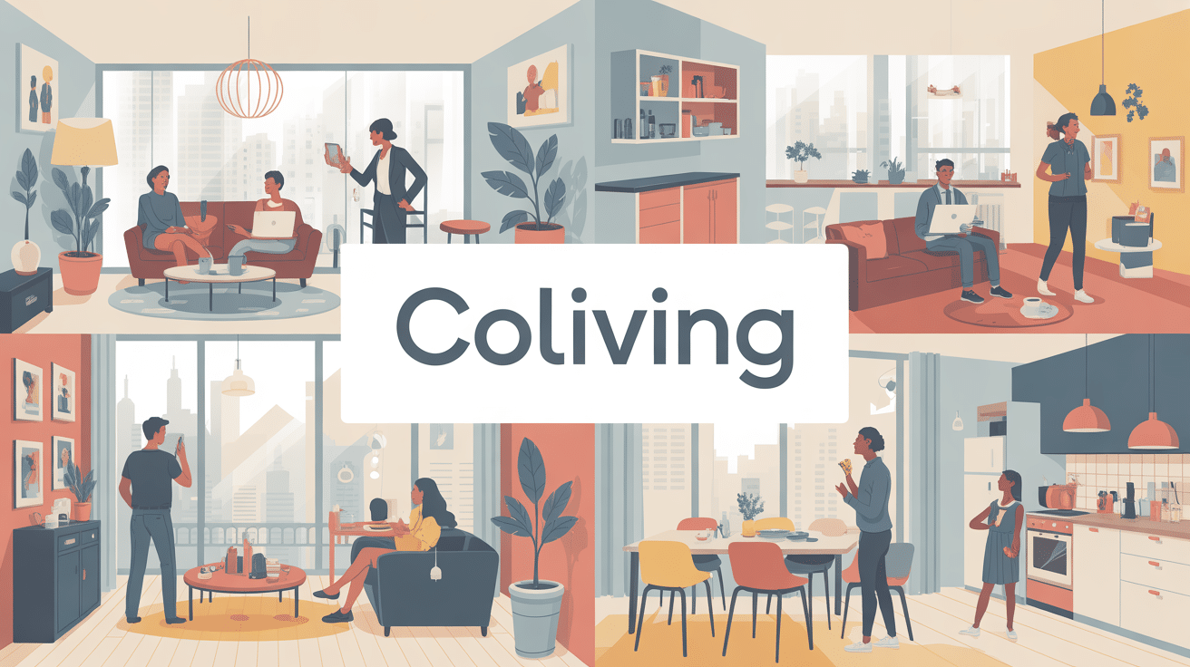 coliving définition illustration concept habitat partagé moderne