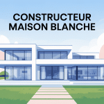 constructeur maison blanche illustration moderne et élégante