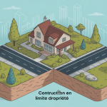 illustration vue isométrique construction en limite de propriété