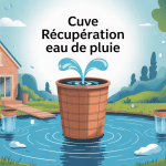cuve recuperation eau de pluie illustration maison ecologique