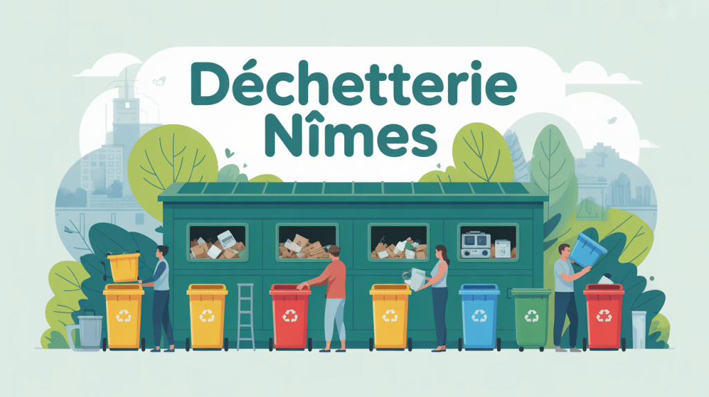 Illustration de la déchetterie Nîmes avec tri des déchets