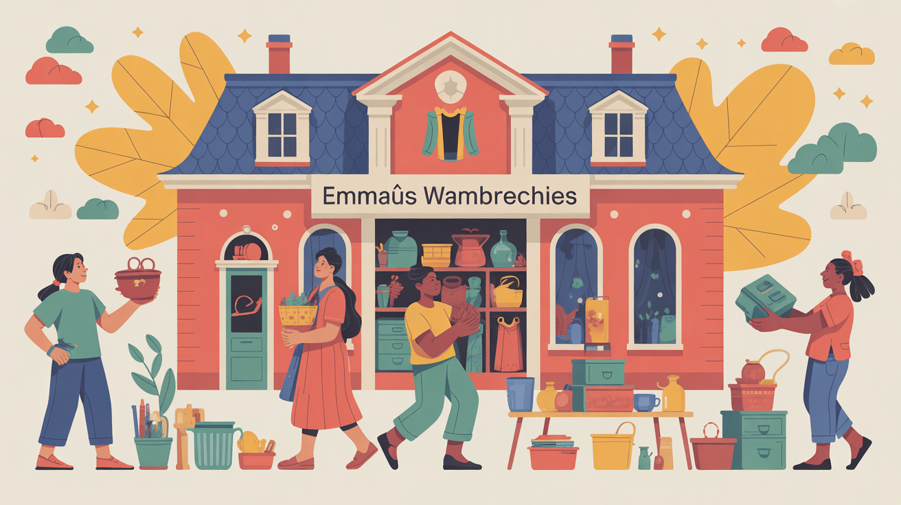 illustration emmaus wambrechies solidarité et chineurs
