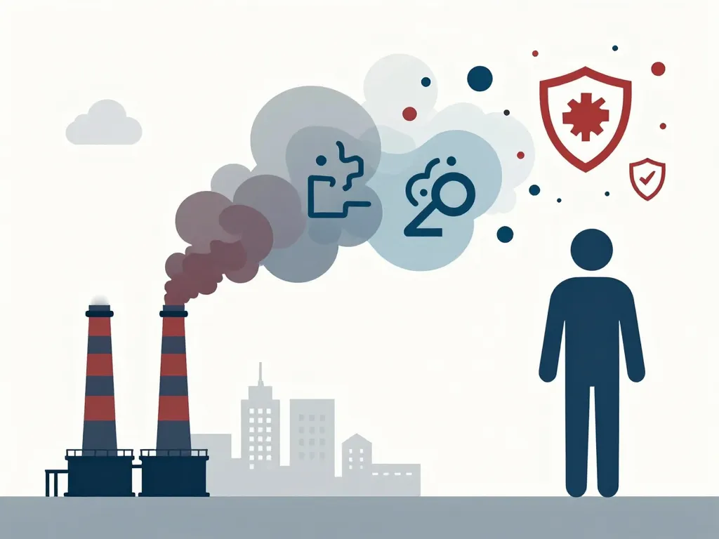 Impacts environnementaux incinération des déchets illustration