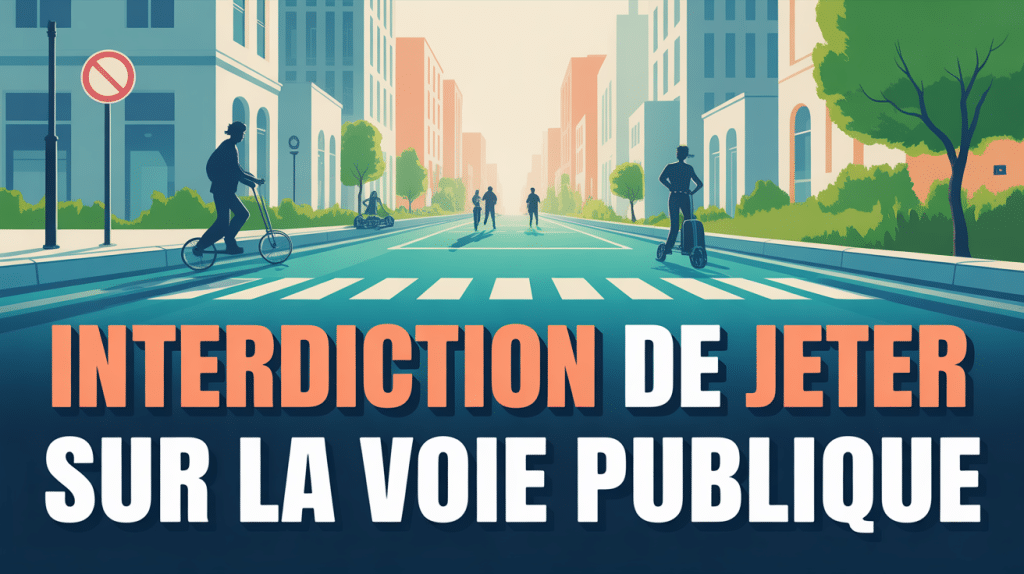 Visuel ne pas jeter sur la voie publique ambiance urbaine