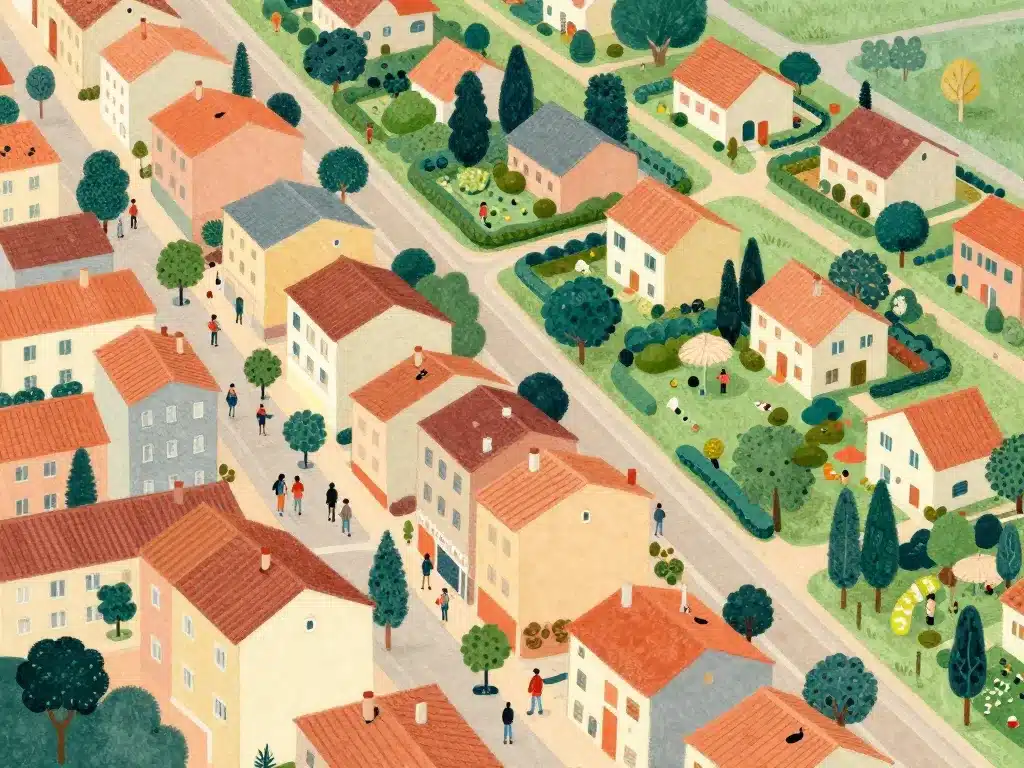 Contraste quartiers maison plan de cuques