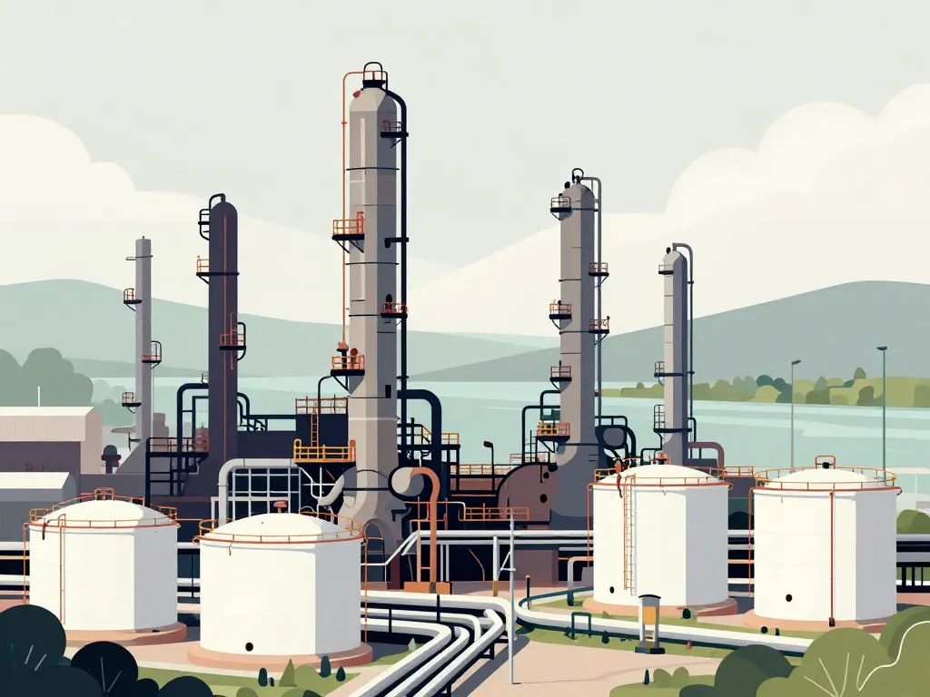 photos de la raffinerie montélimar vue industrielle historique