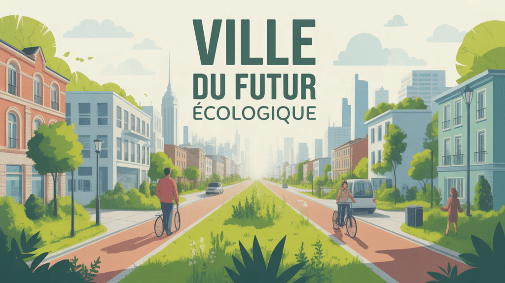 Ville du futur écologique Bèdes toitures végétalisées espaces naturels habitants