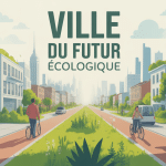 Ville du futur écologique Bèdes toitures végétalisées espaces naturels habitants