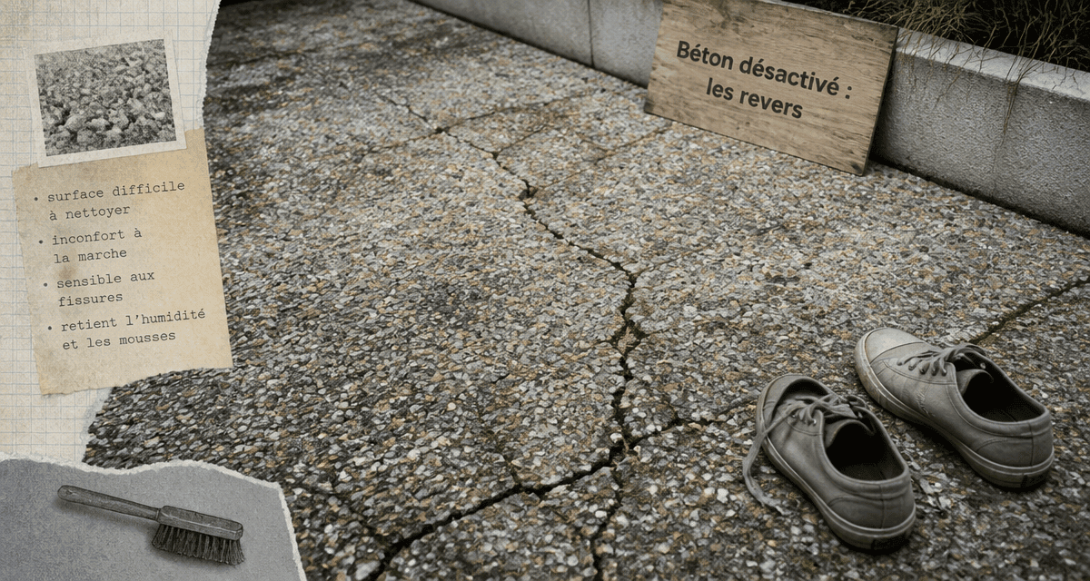 béton désactivé inconvénients terrasse fissurée