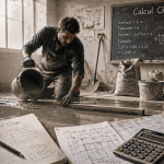 calcul pour une chape avec artisan et outils