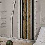 Vue coupe cloison 48/98 chantier