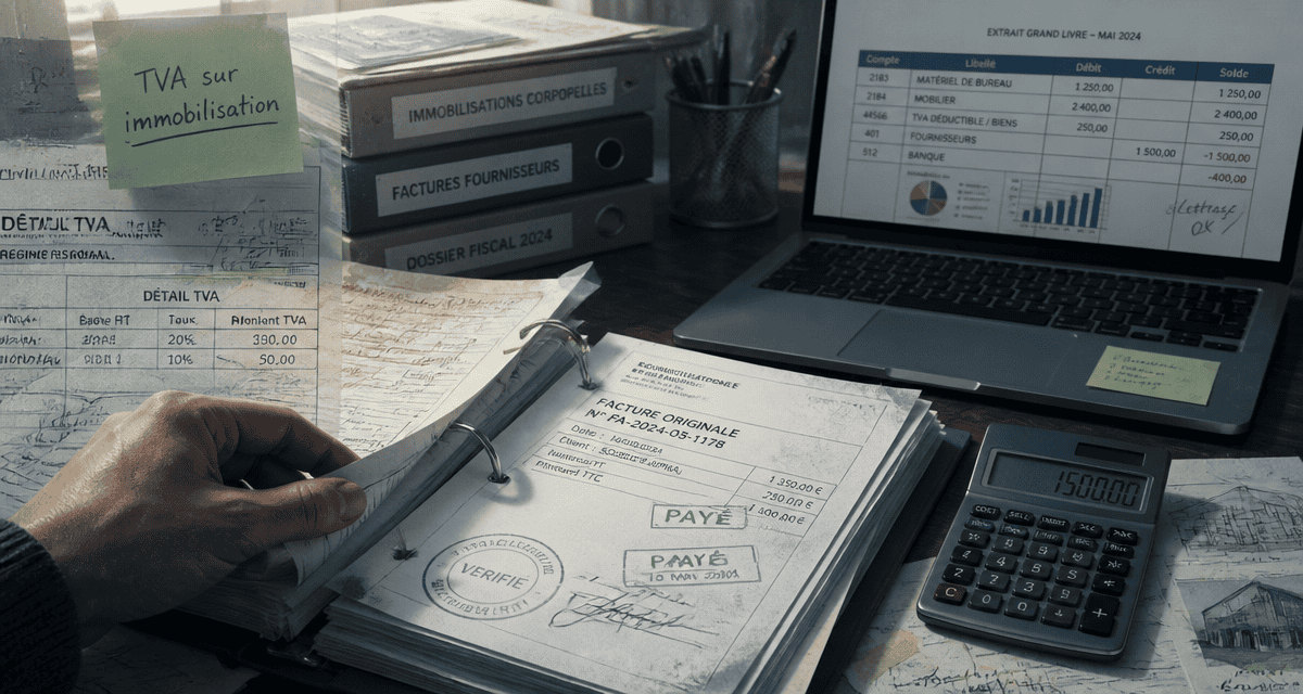 immobilisation tva sur factures et calculatrice