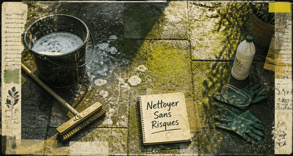 nettoyage dalle terrasse javel sans danger
