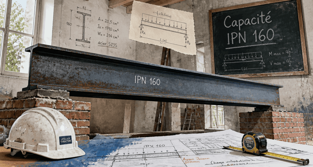 quel poids peut supporter un ipn de 160 en rénovation