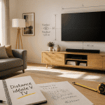 quelle distance entre tv et canapé dans un salon contemporain