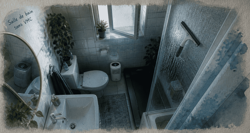 Ventiler une salle de bain sans VMC, astuces visuelles anti-humidité