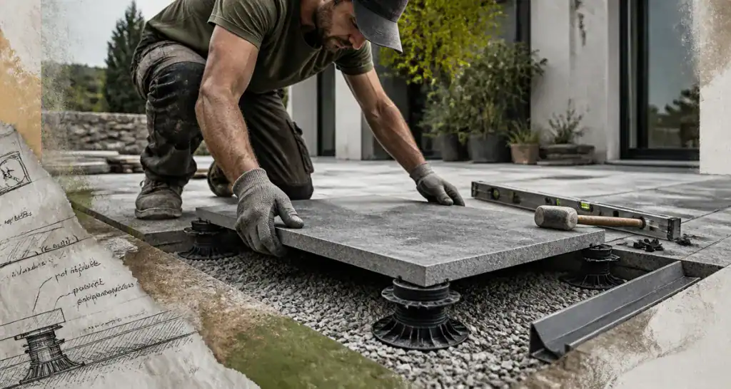 carrelage sur plot inconvenients dalle terrasse
