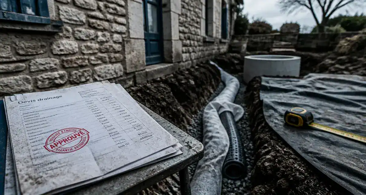 Drainage maison ancienne prix : chantier de drainage autour d’une maison ancienne
