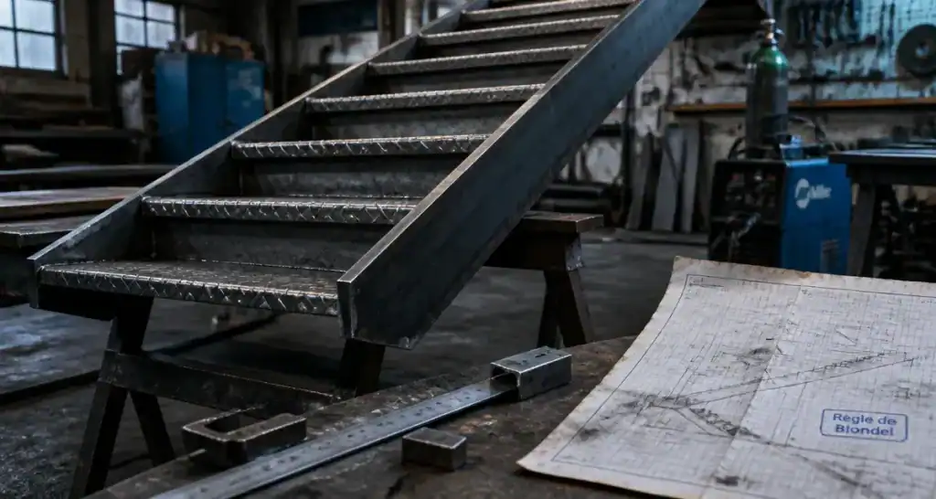 Fabriquer un escalier en métal : calculs, matériaux et étapes de montage