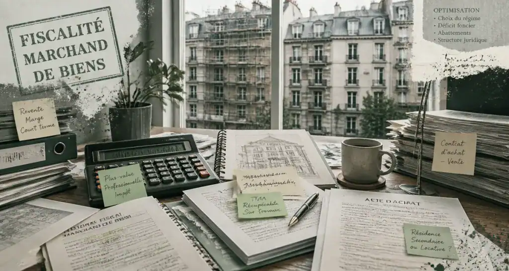 marchand de bien fiscalité table documents