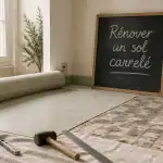 Poser du lino sur carrelage, outils et rénovation