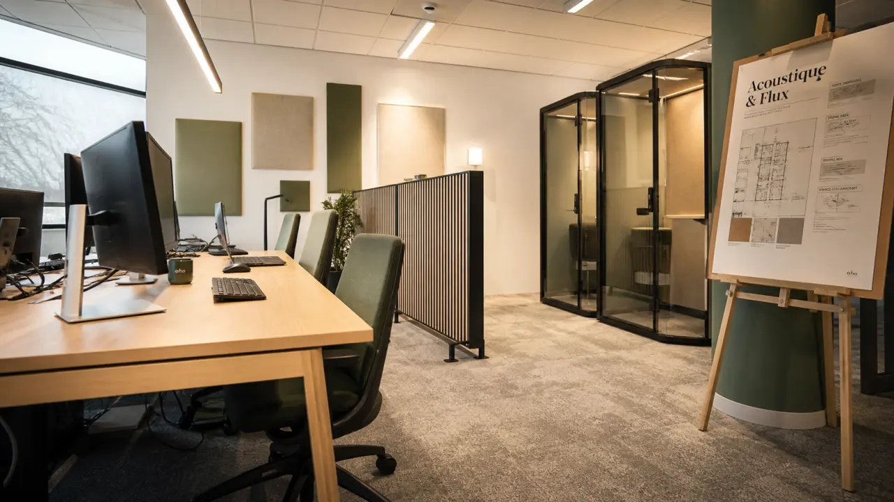 Aménager un open space : espace calme, circulation et zones acoustiques