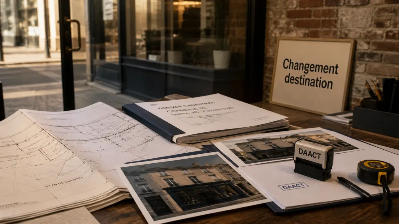 Changement de destination local commercial : DP, permis, copropriété, fiscalité
