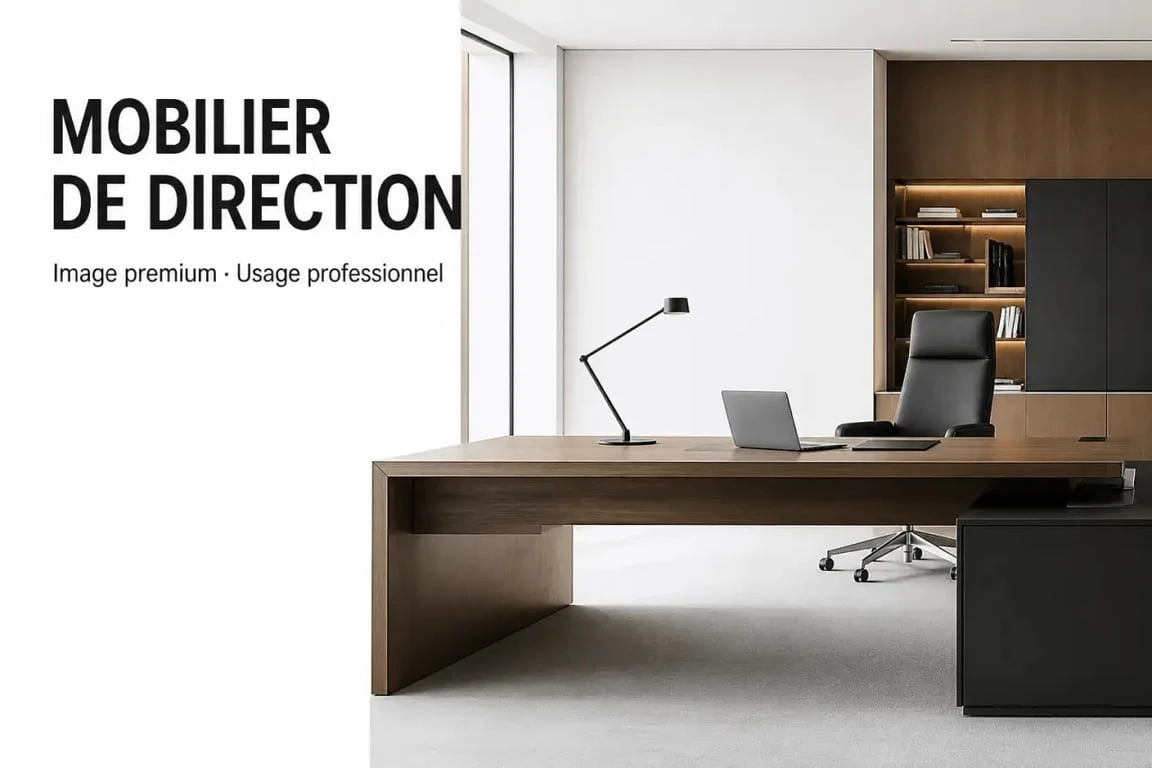 Bureau contemporain de direction dans un espace professionnel haut de gamme