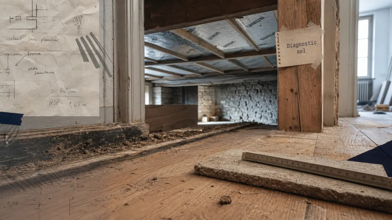 Isolation sol maison ancienne : isolant sous plancher et diagnostic humidité