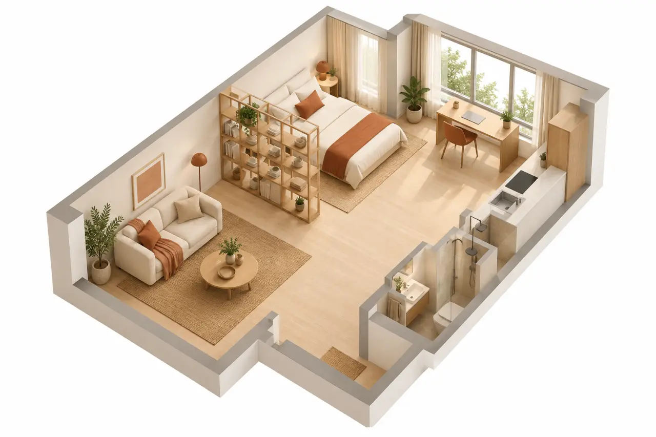 Aménagement intérieur pour améliorer son bien-être dans un petit logement avec zones de vie bien organisées