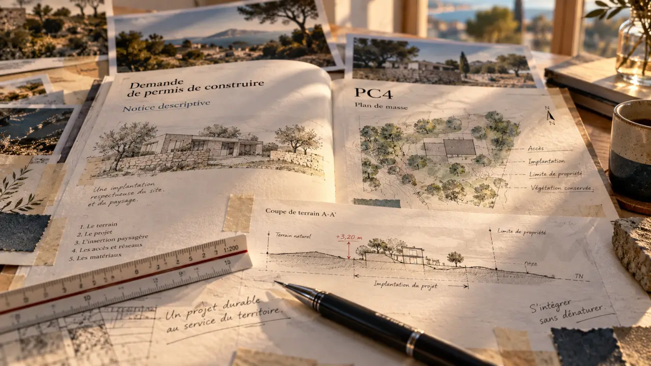 Notice permis de construire avec PC4 et plan de masse